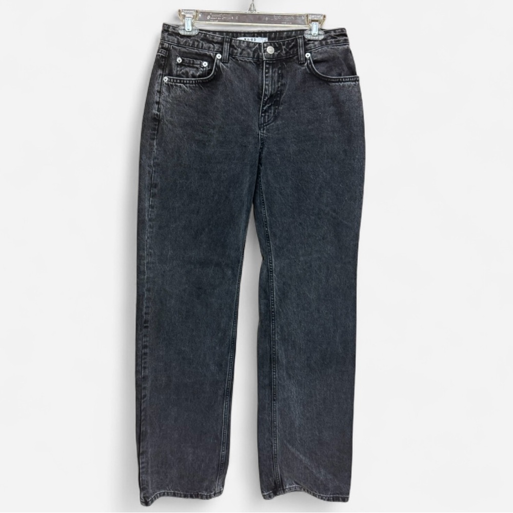 NA-KD Black Low Waist Denim Jeans